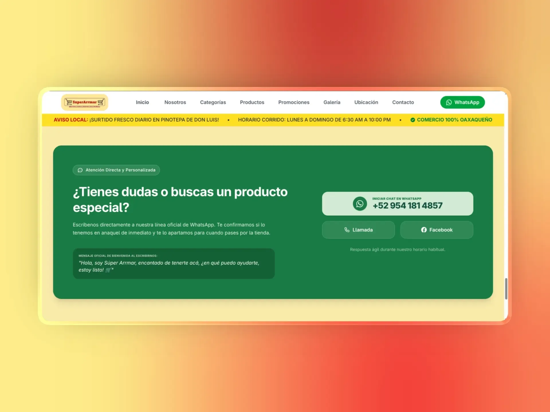 Captura 7 de Pagina Web Informativa - Super Arrmar