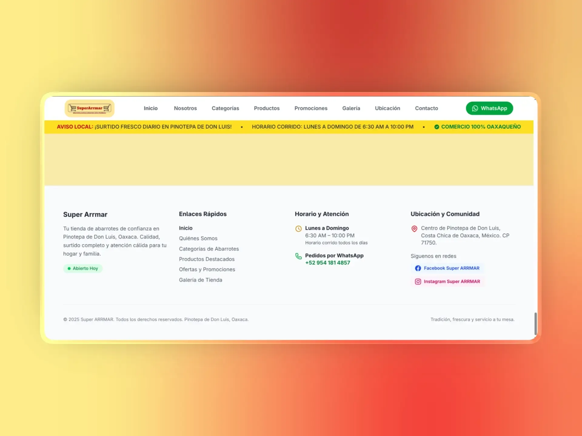 Captura 8 de Pagina Web Informativa - Super Arrmar