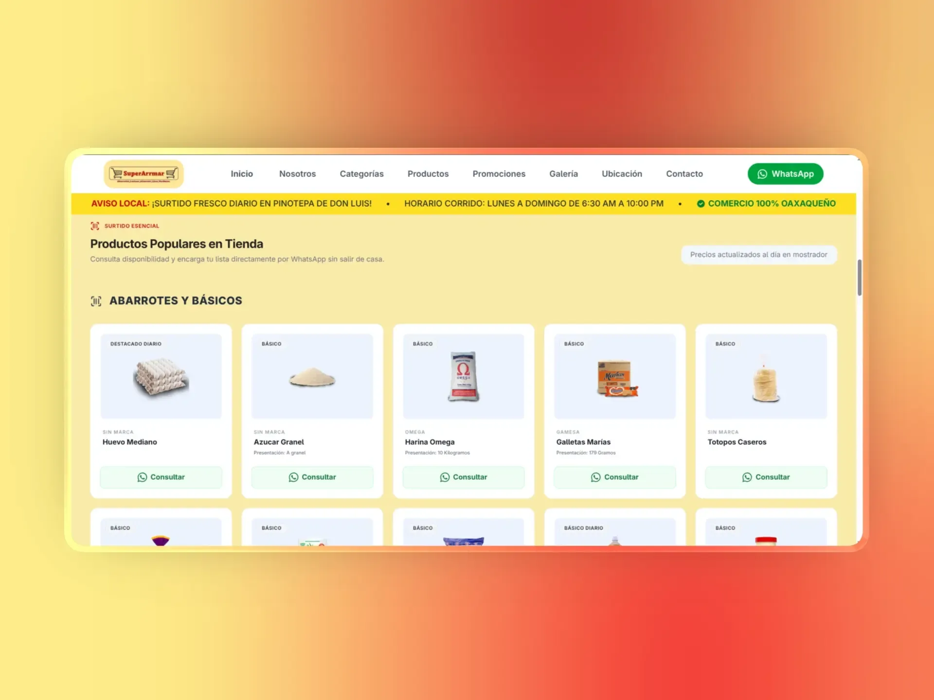 Captura 4 de Pagina Web Informativa - Super Arrmar