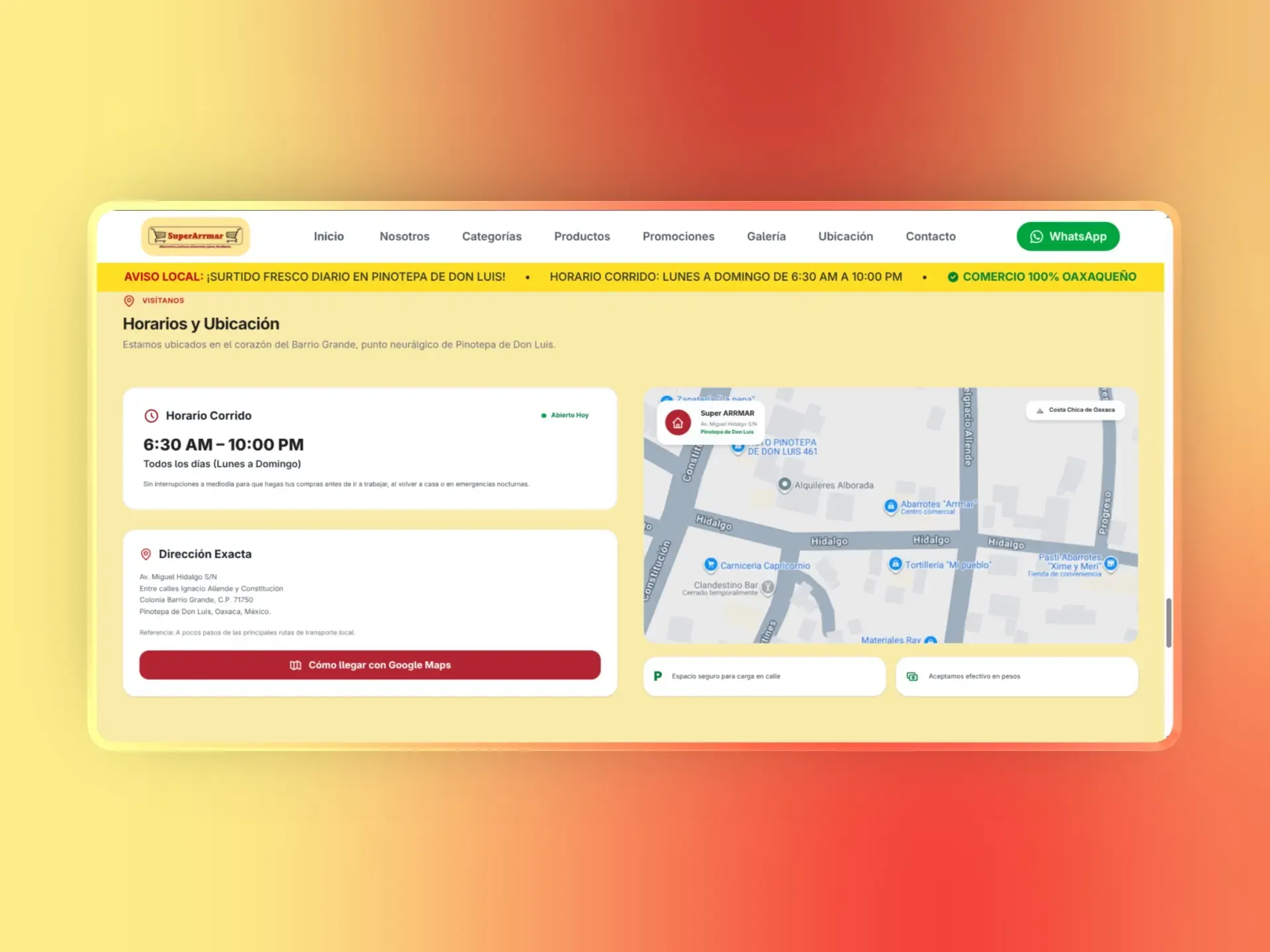 Captura 6 de Pagina Web Informativa - Super Arrmar